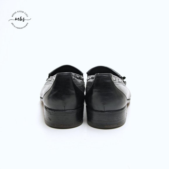 Bruno Magli Vernon Leather Tassel Loafers in Black - Picture 6 of 14